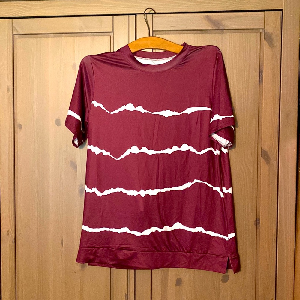 Stretchy tie die blouse
